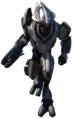 A Halo: Reach pre-alpha image of a white-armored Officer.
