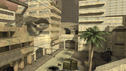 The courtyard in Halo 2.