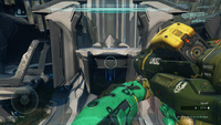 First-person view of the M57 in Halo 5: Guardians.