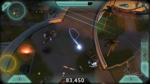 A Spartan using the Teleport armour ability.