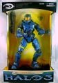 The blue Spartan Mark VI figure in package.
