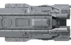 The aft section of the Punic-class supercarrier.