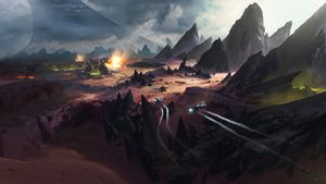 Concept art for Halo Wars 2: Awakening the Nightmare.