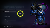 A list of loadout primary weapons in Halo 5, seen within the menu.