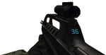 First-person view of the BR55 Service Rifle.