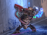 A Grunt Major throws a plasma grenade on Halo.