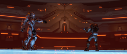 John-117 faces off against the Ur-Didact aboard Mantle's Approach.