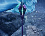 A Covenant light staff in Halo: Campaign Evolved.