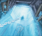 Prism is destroyed by the installation's main weapon.