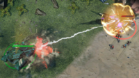 The detonation of an S1 canister shell in Halo Wars 2.