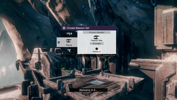 A menu of Halo 2: Anniversary's weapon sets, showing 3 predetermined classes.