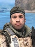 Stacker's face in Halo: Combat Evolved Anniversary.