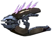A profile view of the needler in the Halo: Reach Multiplayer Beta.