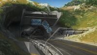 Concept art of the first tunnel on the highway.