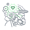 Icon for the Mental Health Awareness Month emblem.