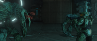 The Gravemind speaking through a tank form to John-117 in Halo 3.