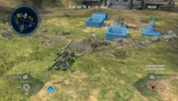 A screenshot of the early Cobra design in the Halo Wars Alpha.