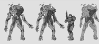 Concept art comparing a Knight to a Spartan-IV.