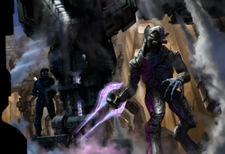 Concept art of John-117 and Thel 'Vadamee for Halo 2.