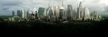 A city on Sedra, from Halo: Nightfall.