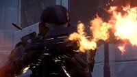 An ODST firing the MA5C assault rifle.