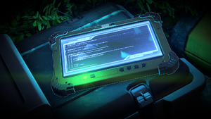 UNSC data pad with audio log