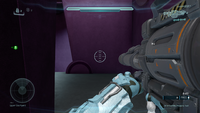 The SPNKr Rocket Launcher's HUD in Halo 5.