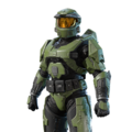 The Halo: Combat Evolved Mark V armor kit in Halo Infinite.