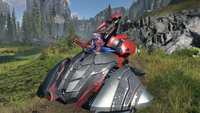 A Sangheili Enforcer using the Bolroci Wraith's repeater turret.