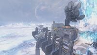 Another view of the exterior side of the map in Halo: The Master Chief Collection.
