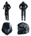 A study of the ODST ballistic battle armor in Halo 3.