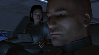 Close-up of Pascal's face in Halo 2.