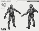 Concept art of the armor.