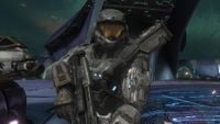 SPARTAN-B312 wearing an unaltered set of Mark V[B] armor during Fall of Reach.