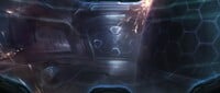 Concept art of a Spartan's heads-up display while on the Unrelenting.