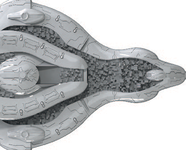 The aft section of a Syfon-pattern assault carrier.