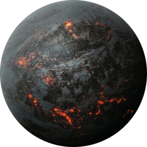 Artwork of a post-glassing Meridian.