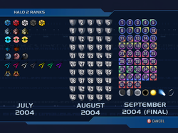 A look at various iterations for the multiplayer rank icons in Halo 2.