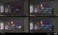 Concept art of the interior of Arcade Game Zone.