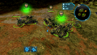Grizzlies getting repaired by Cyclops in Halo Wars.