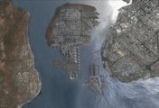 The entirety of Mombasa island and some of the mainland as seen in Halo 3: ODST.