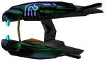 A profile view of the Plasma Rifle in Halo: Combat Evolved.