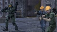 Civilian factory workers in Halo 3.