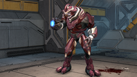 A Sangheili in the Officer harness.