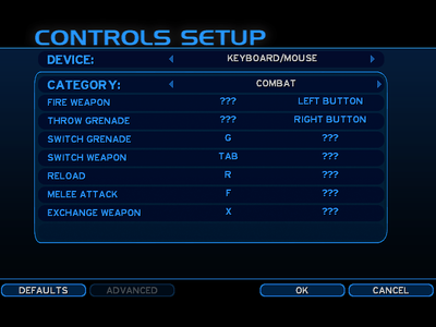 HCEPC — MouseAndKeyboard Combat Menu Screenshot.png