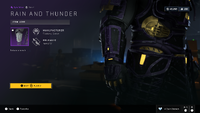 Rain and Thunder, an entirely new piece of armor available through The Exchange with Tenrai IV.
