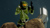 Alert carry while dual wielding and crouching in Halo 2: Anniversary.