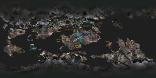 This is a fan made map that combines the locations provided by this map from Halo: Outpost Discovery, and this map provided with some editions of Halo: Reach. The original image is this texture sheet for Reach, used in Halo: Reach.