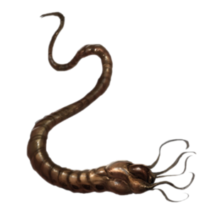 A Rhulolekgolo worm as they appear in the Halo Encyclopedia (2022 edition).