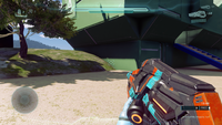 First-person view of the Razor's Edge in Halo 5: Guardians.